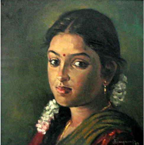 Paintings of rural indian women   Oil painting (17)